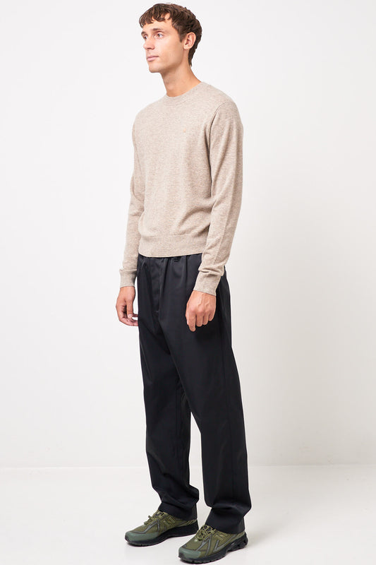 Crewneck Wool Jumper Greige Melange