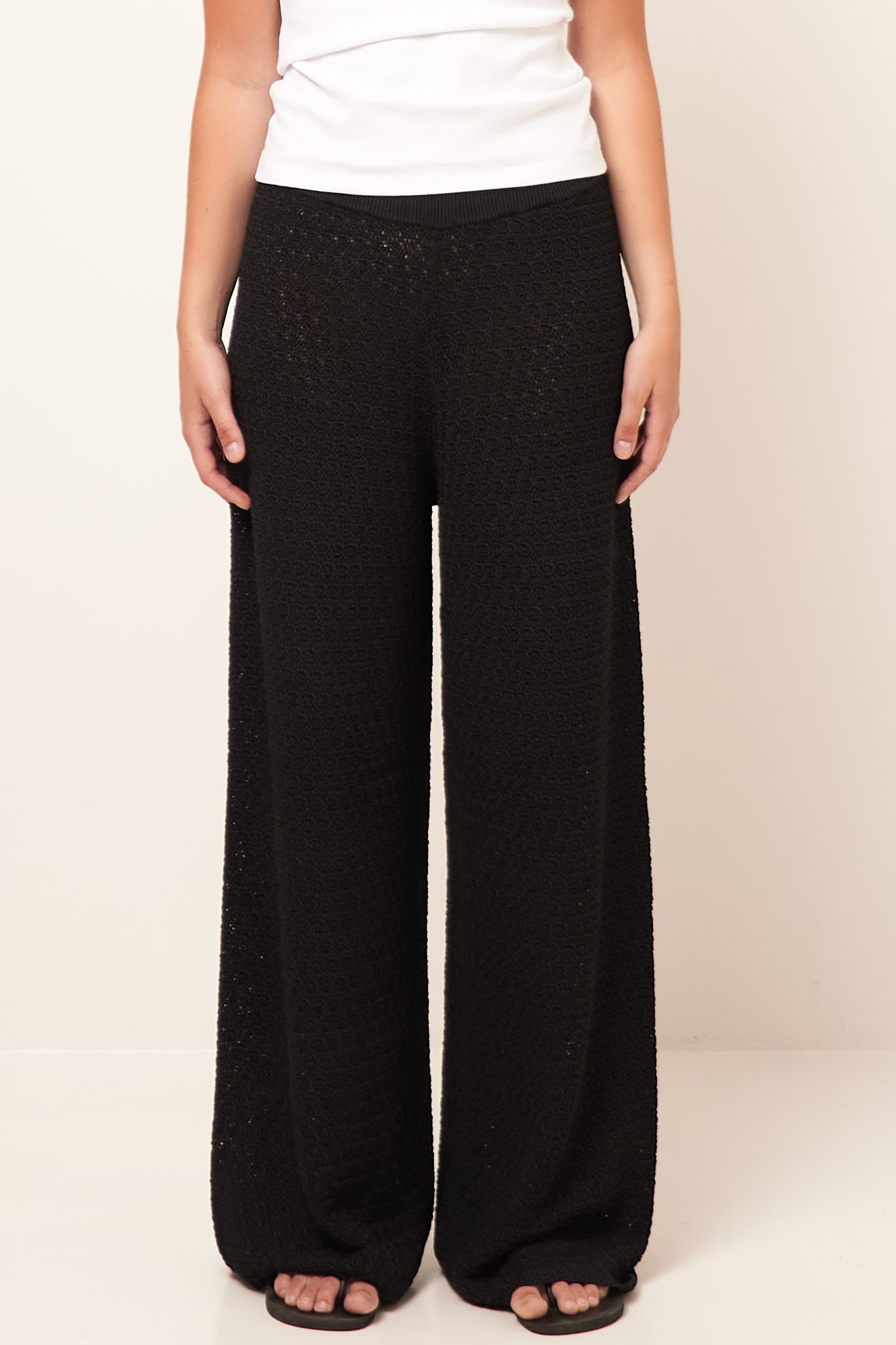 Crochet Trousers Black