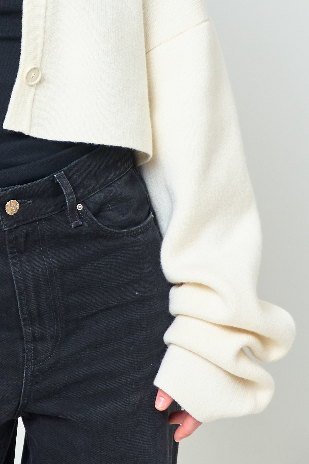 Cropped Oversized Cardigan Milk