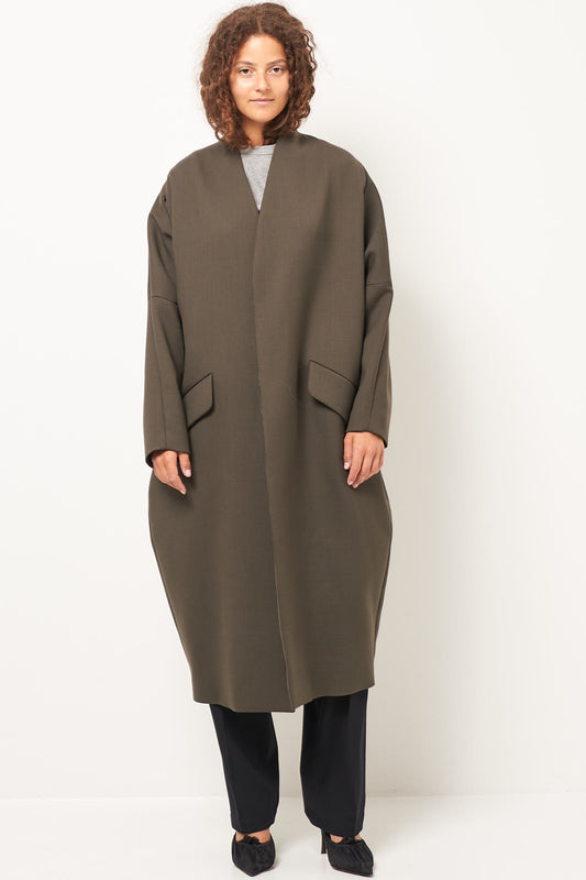 Deconstructed Coat Moss Green