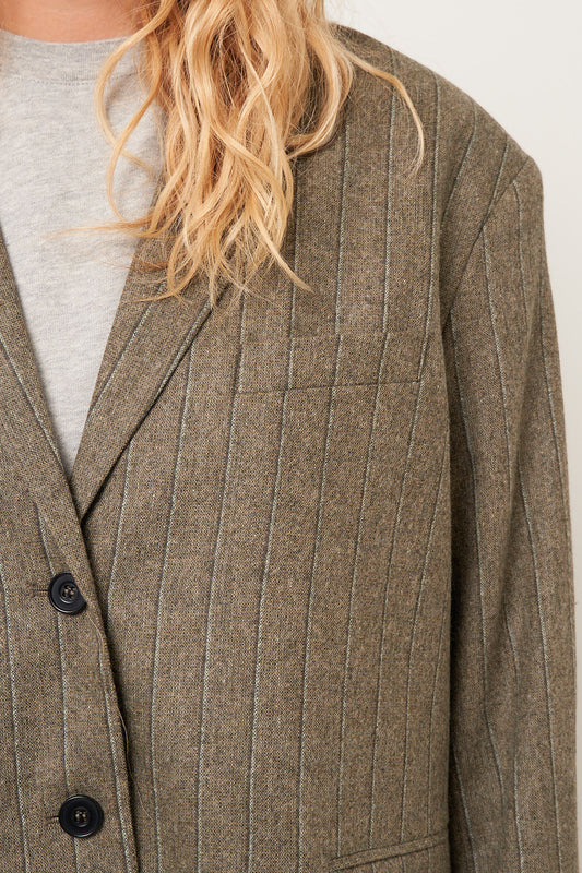 Dirow Blazer Taupe Stripes