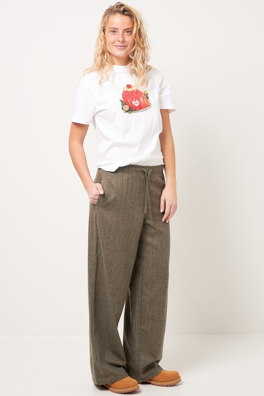 Dirow Pants Taupe Stripes