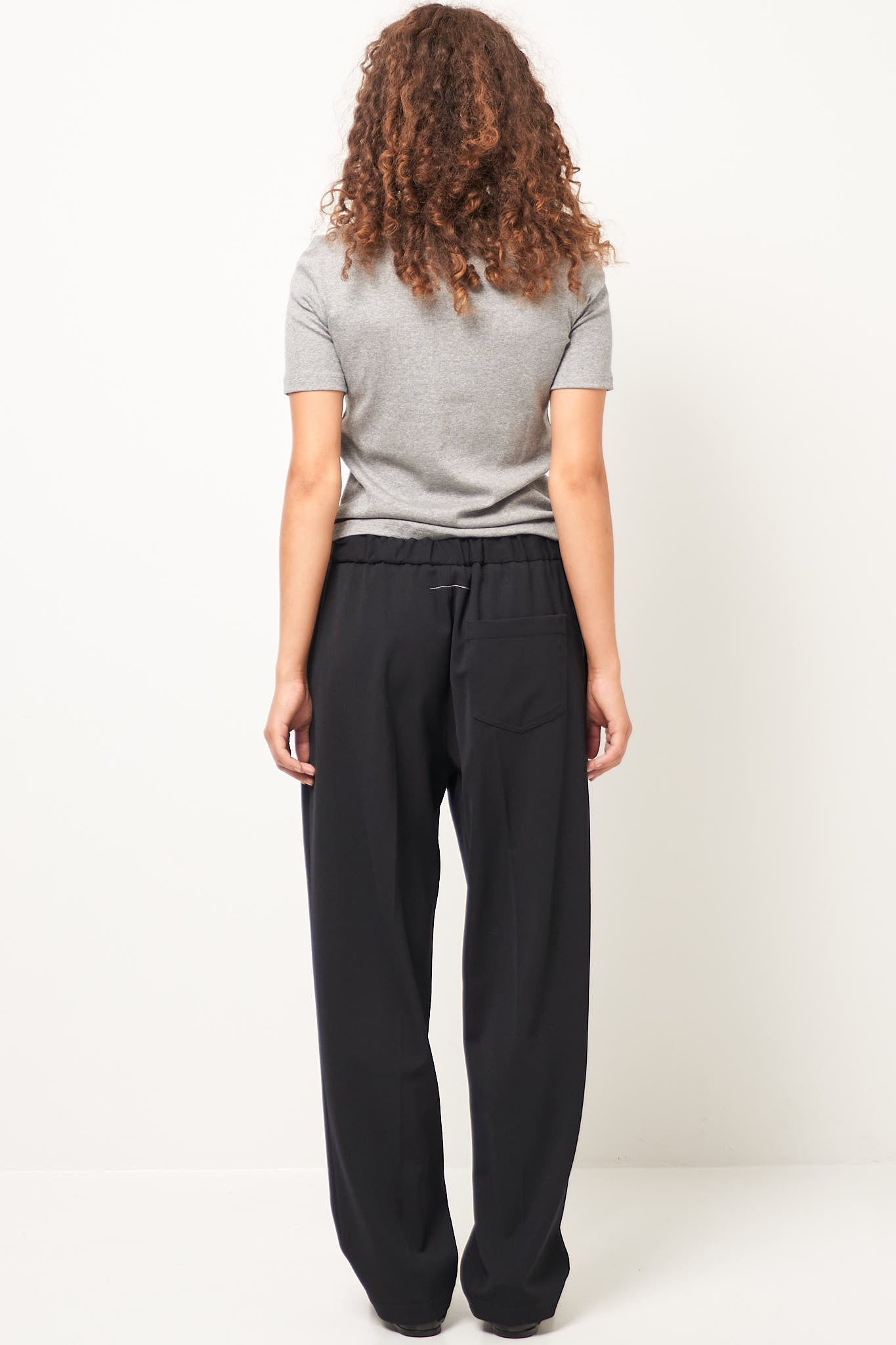 Drawstring Suit Trousers Black