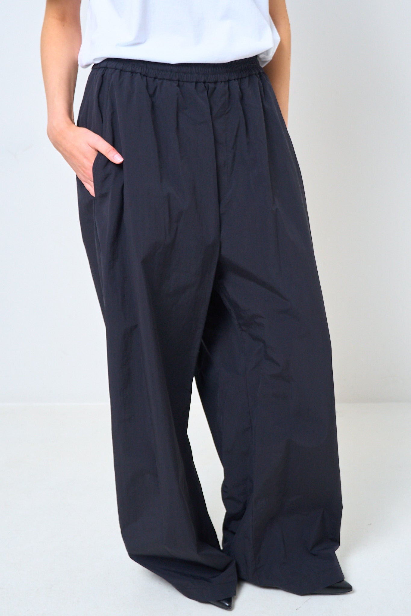 Straight Leg Track Pants Black
