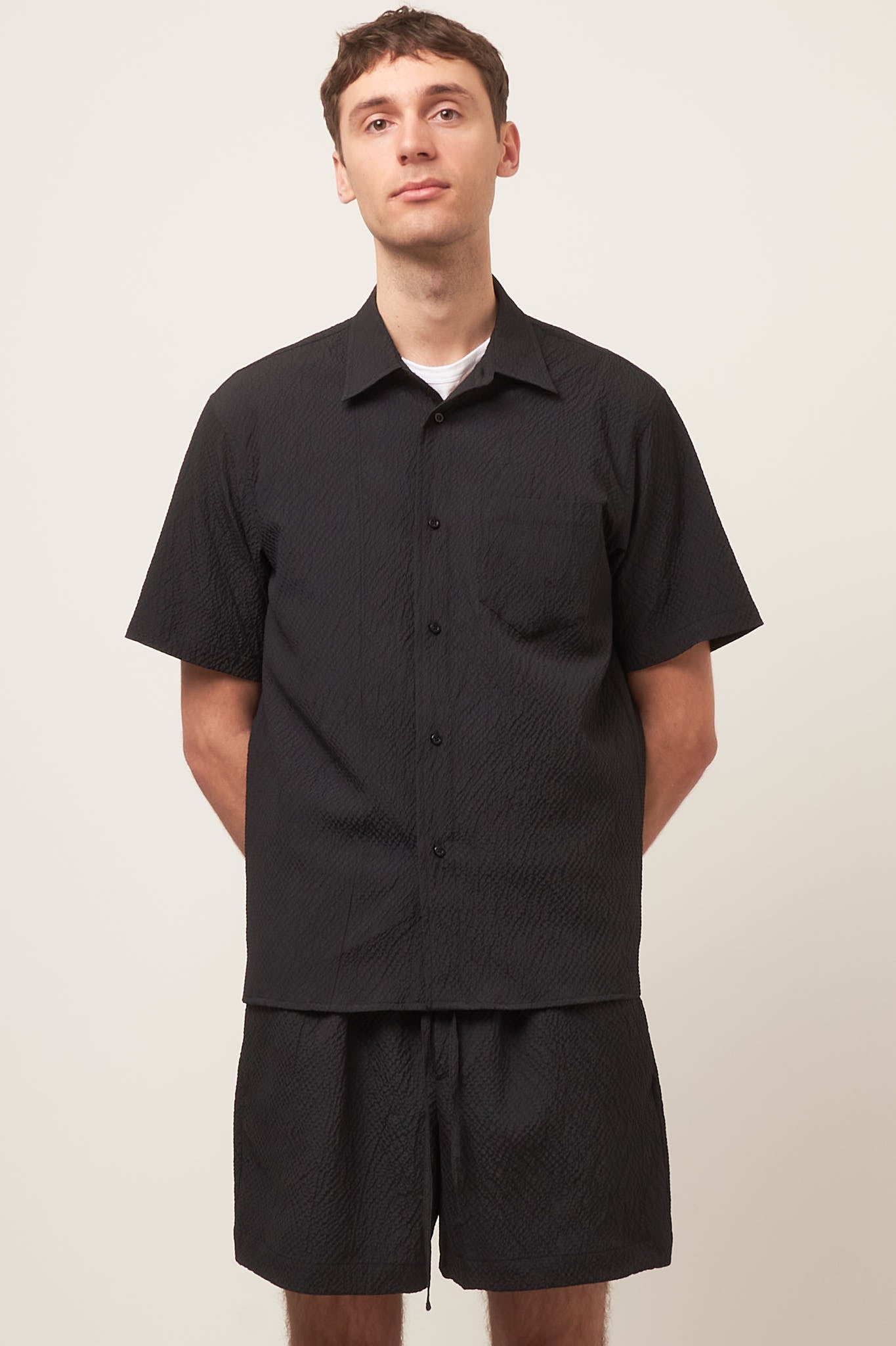 Flight Shirt Black Wave