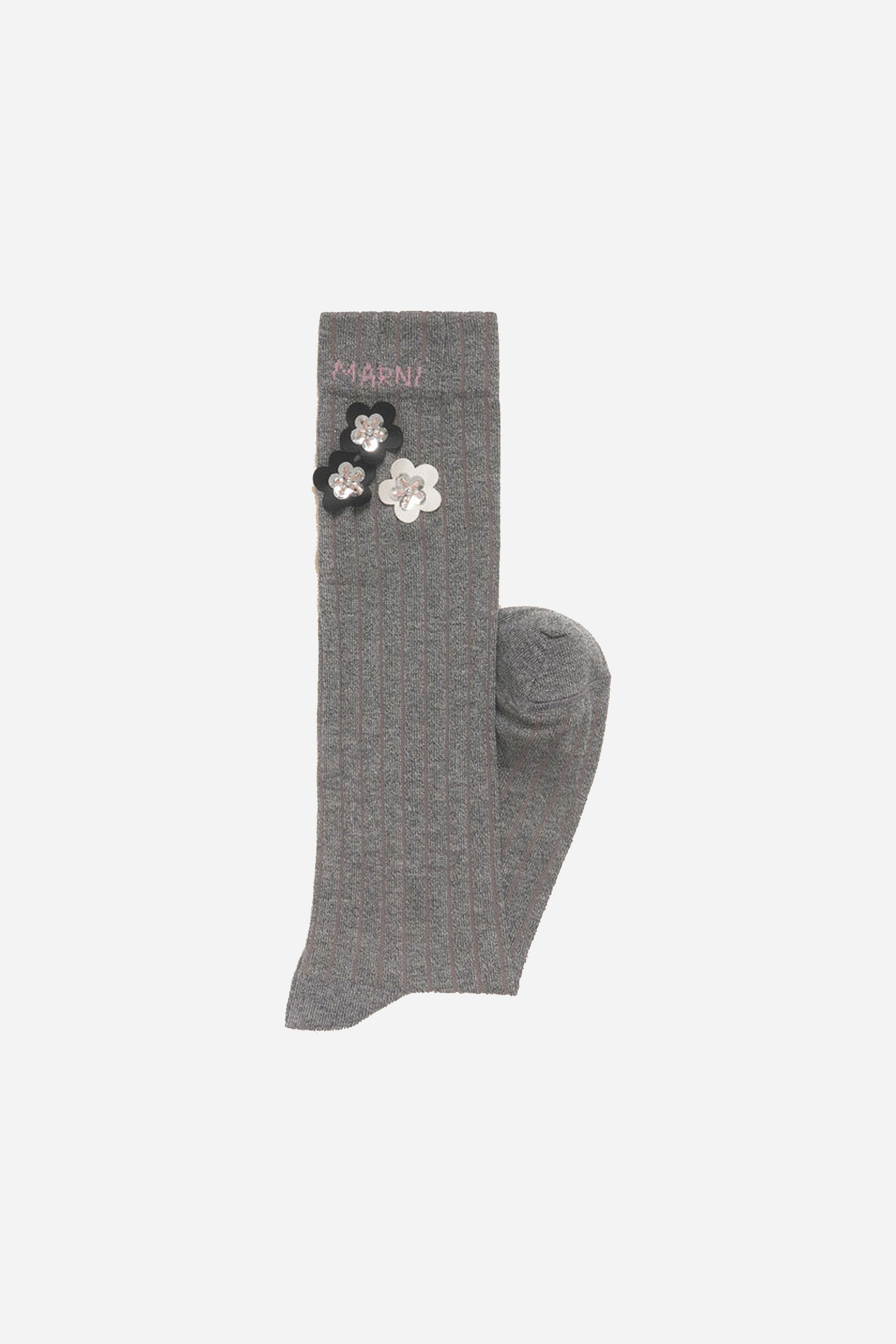 Flower Patch Socks Grey/Rose