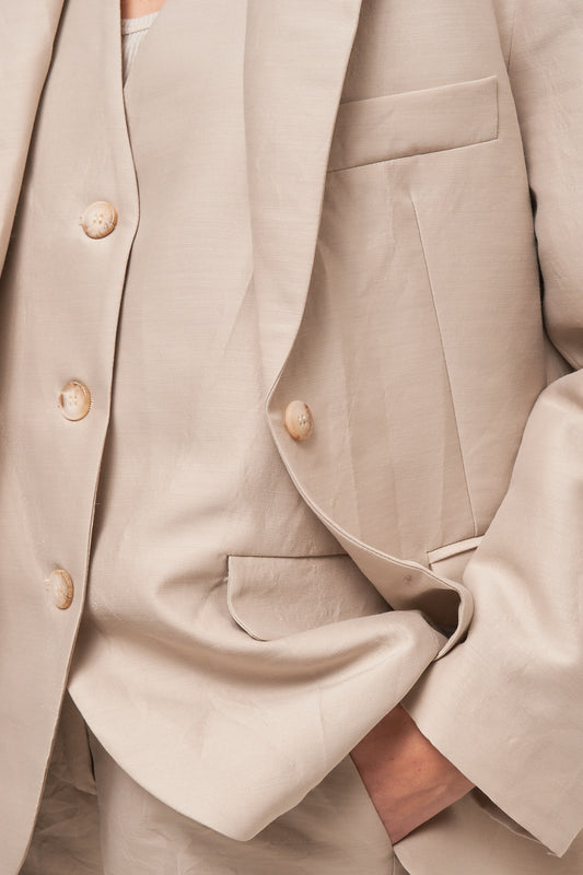 Friday Blazer Crinkled Sand