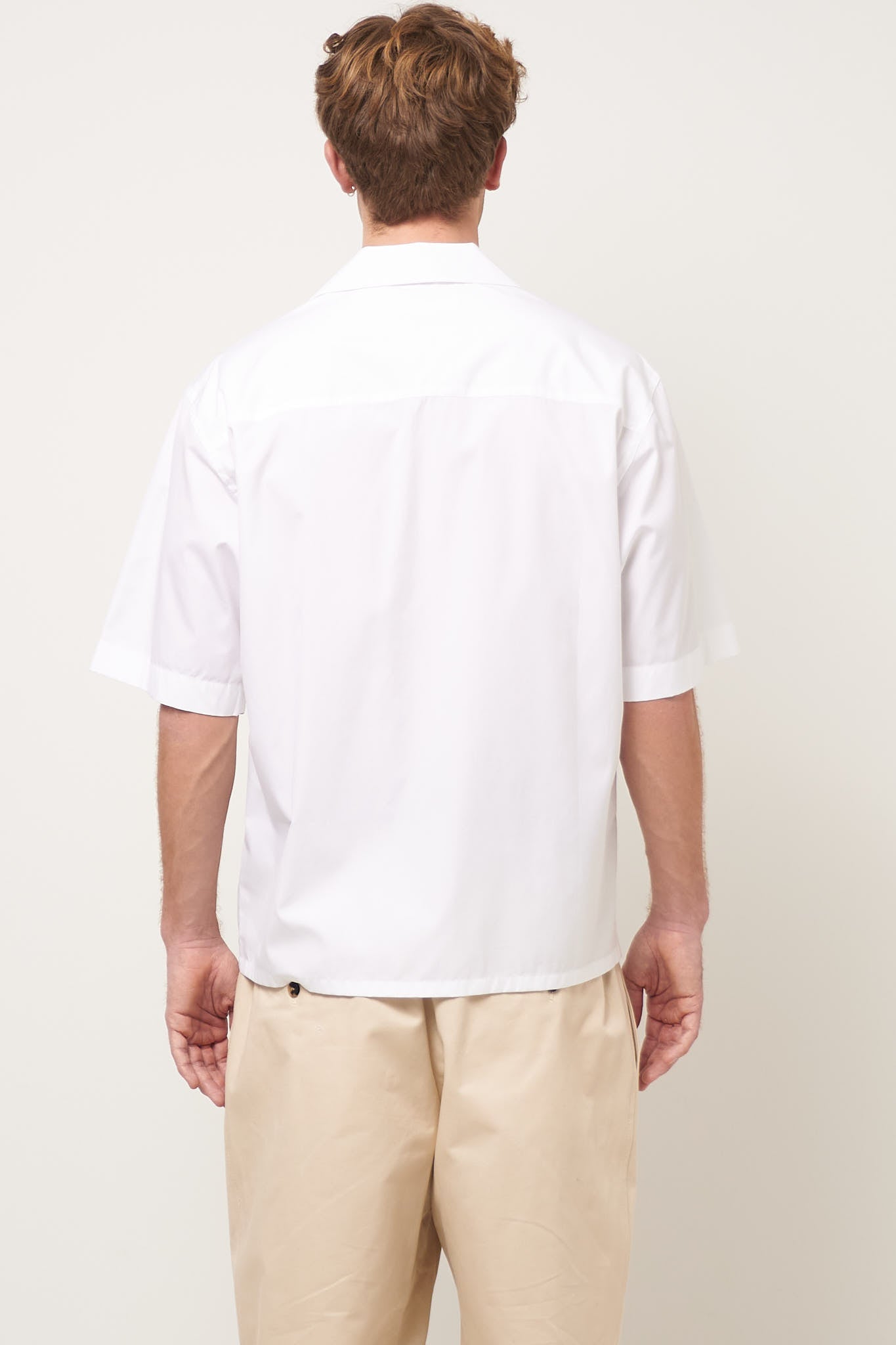 Hidden Logo Bowling Shirt White