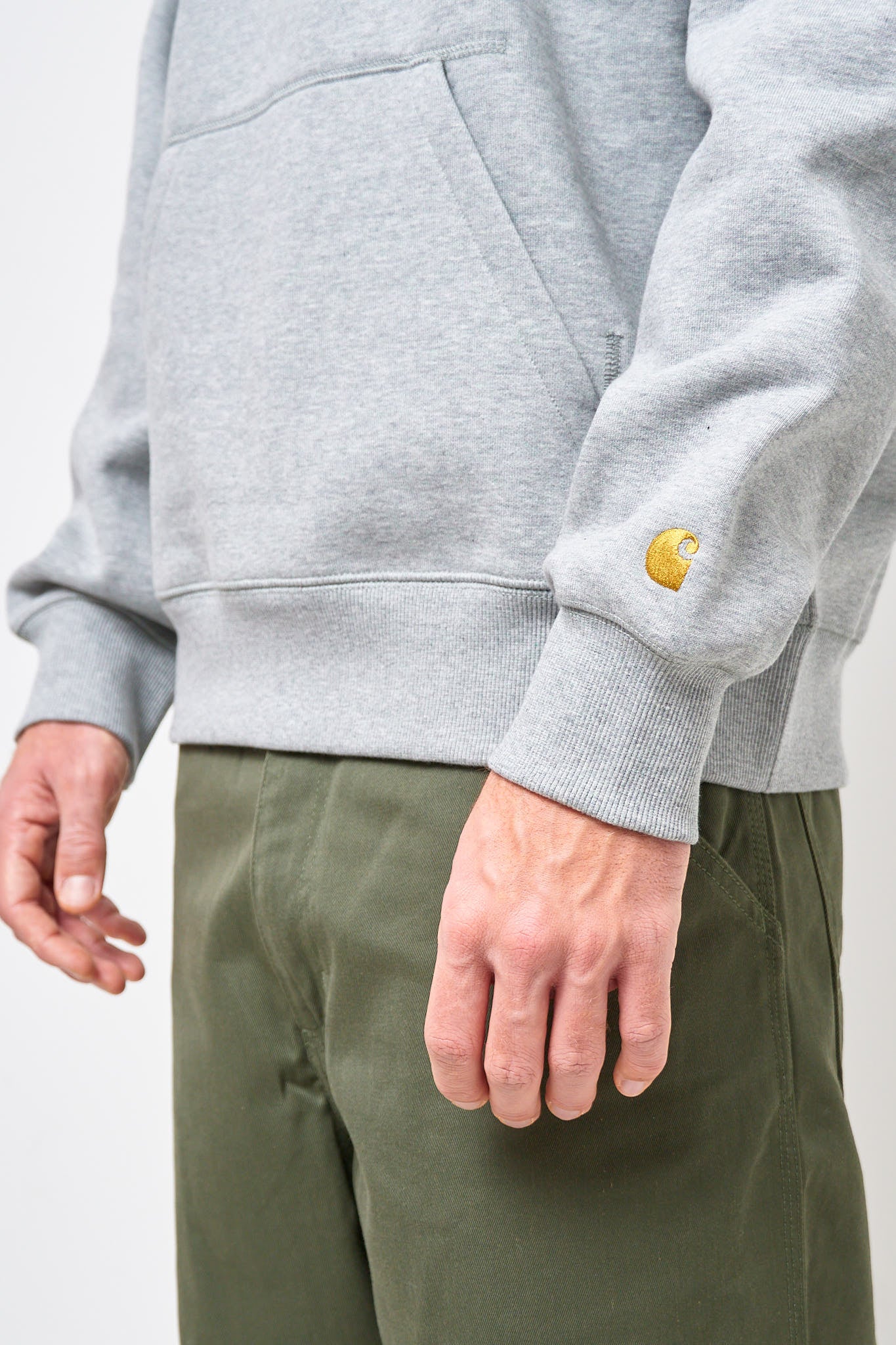 Hooded Chase Sweat Gray Heather/Gold