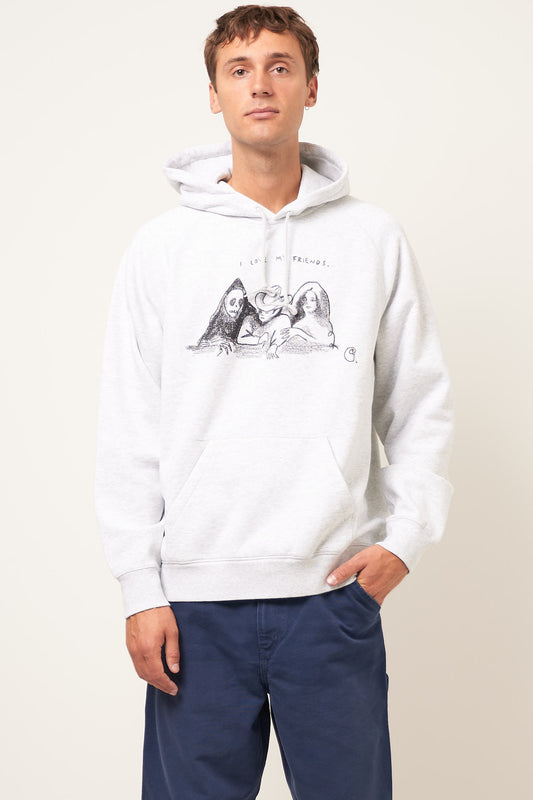 Hooded Pepe Friends Ash Heather/Black