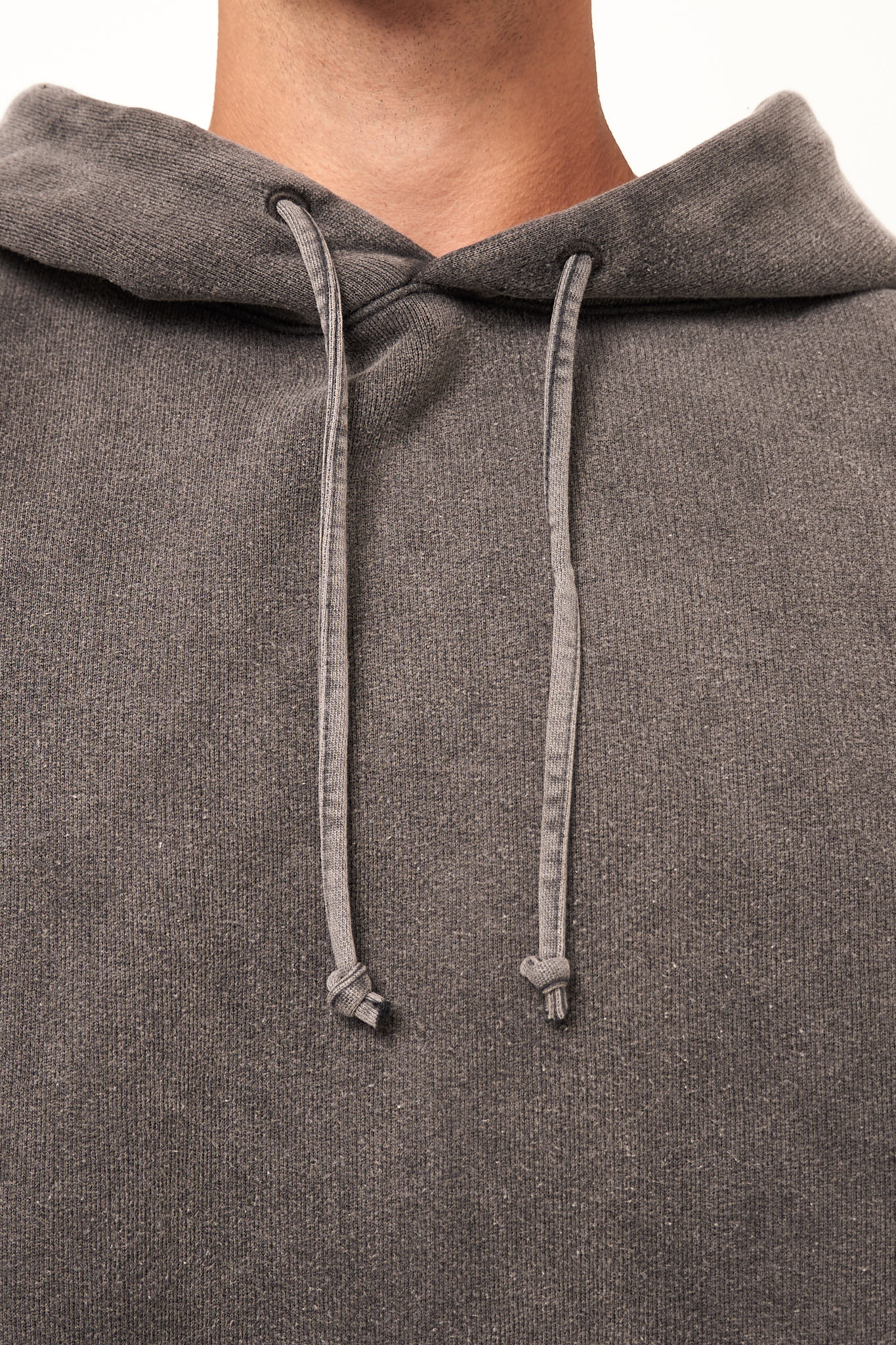 Hooded Sweater Logo Patch Faded Black