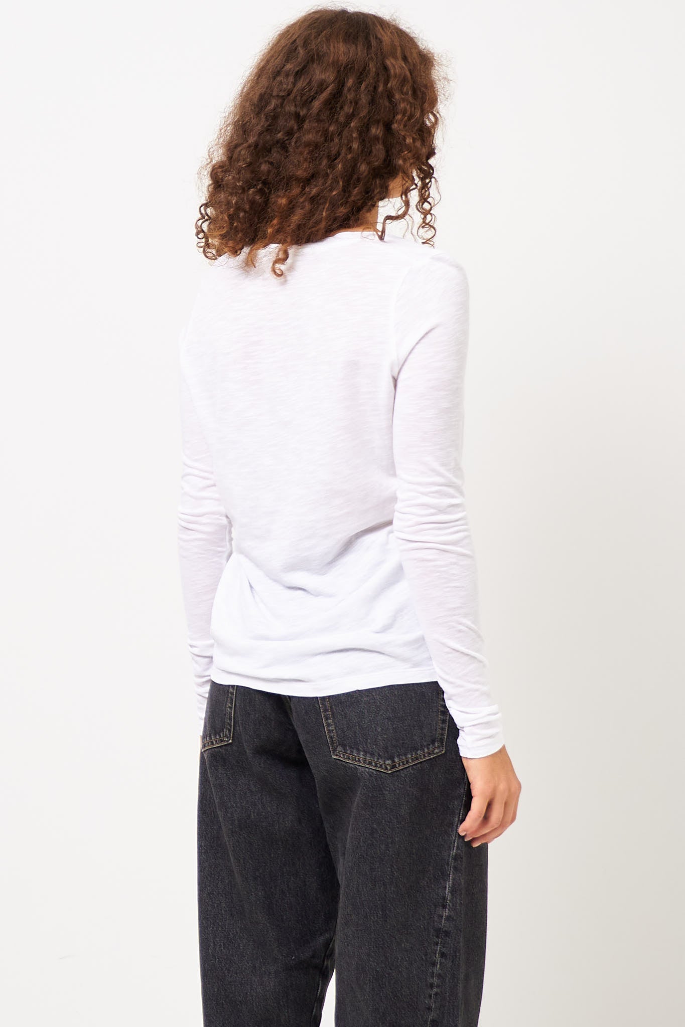 Jacksonville Round Neck LS T-shirt White