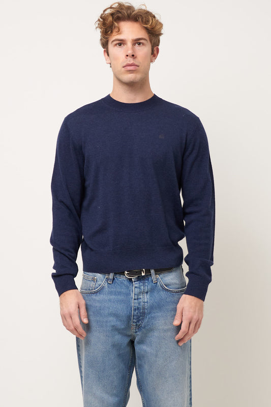 Jumper Yak Wool Navy Melange