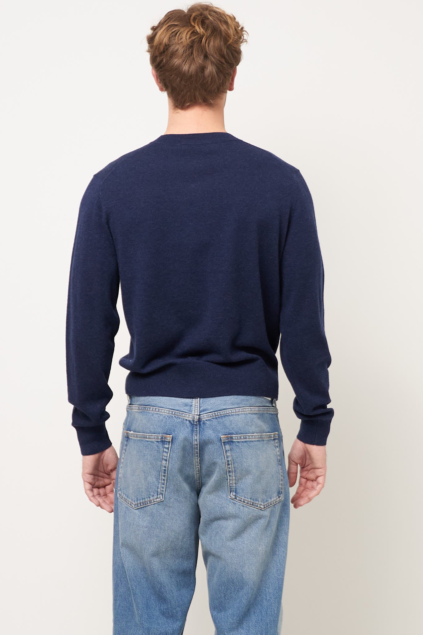 Jumper Yak Wool Navy Melange