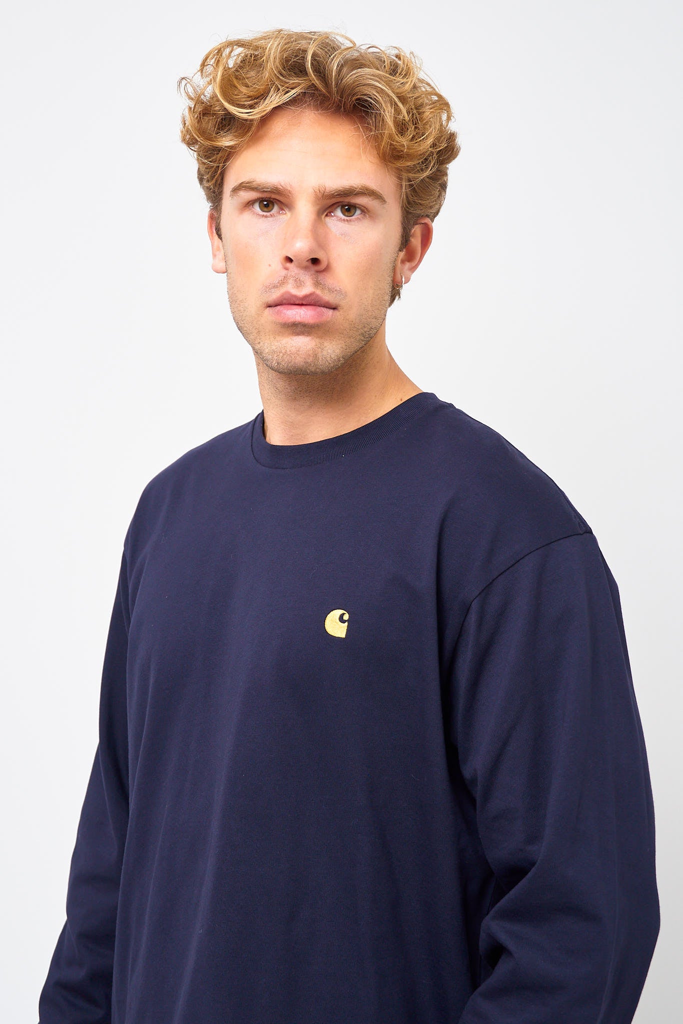 L/S Chase T-shirt Dark Navy/Gold
