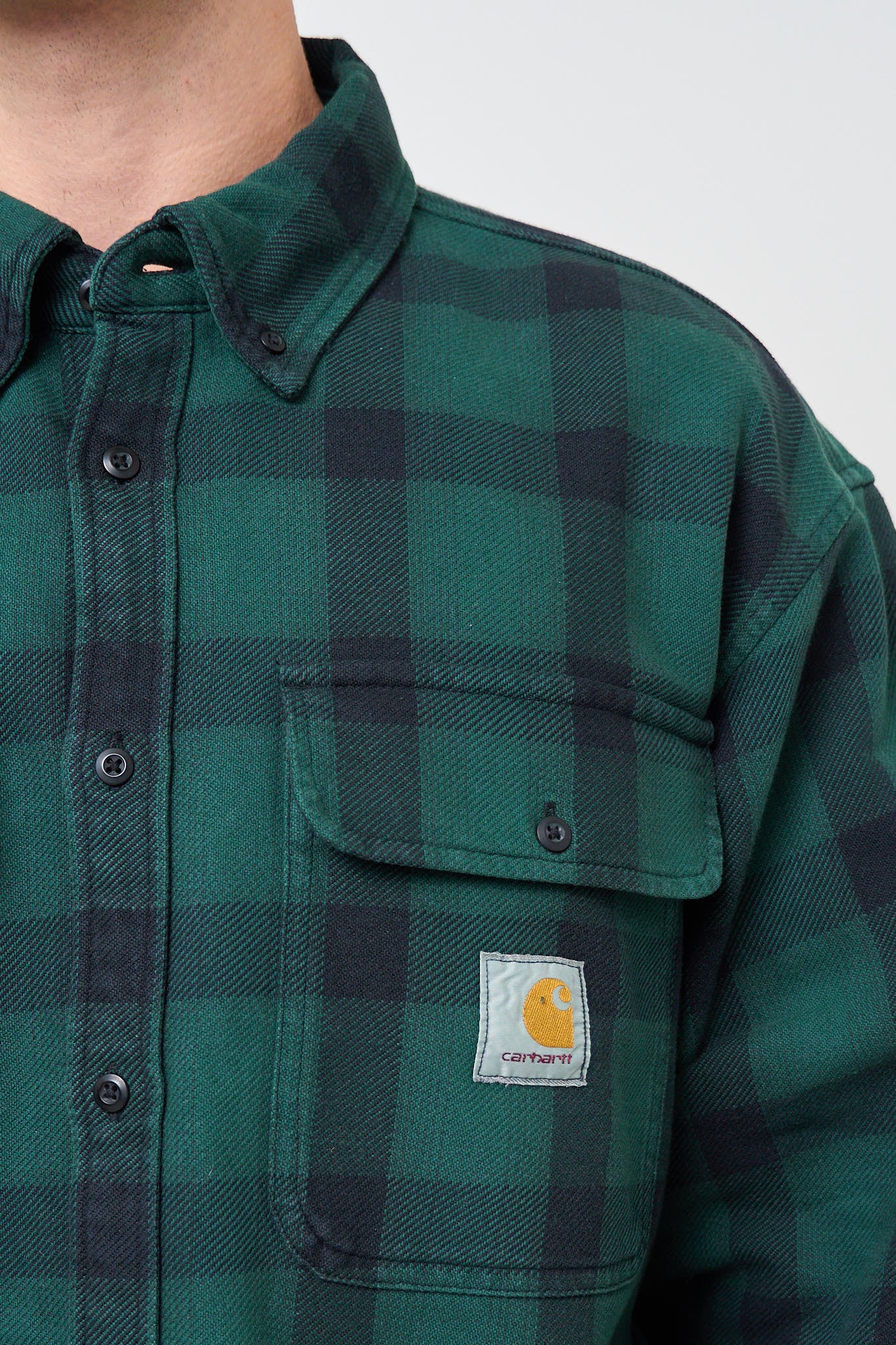 L/S Edmands Shirt Check/Kale Green