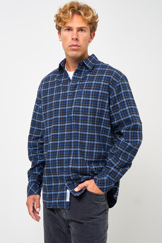 L/S Widmark Shirt Check/Jupiter