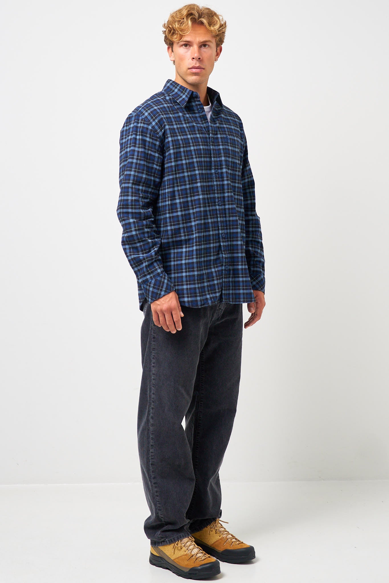 L/S Widmark Shirt Check/Jupiter