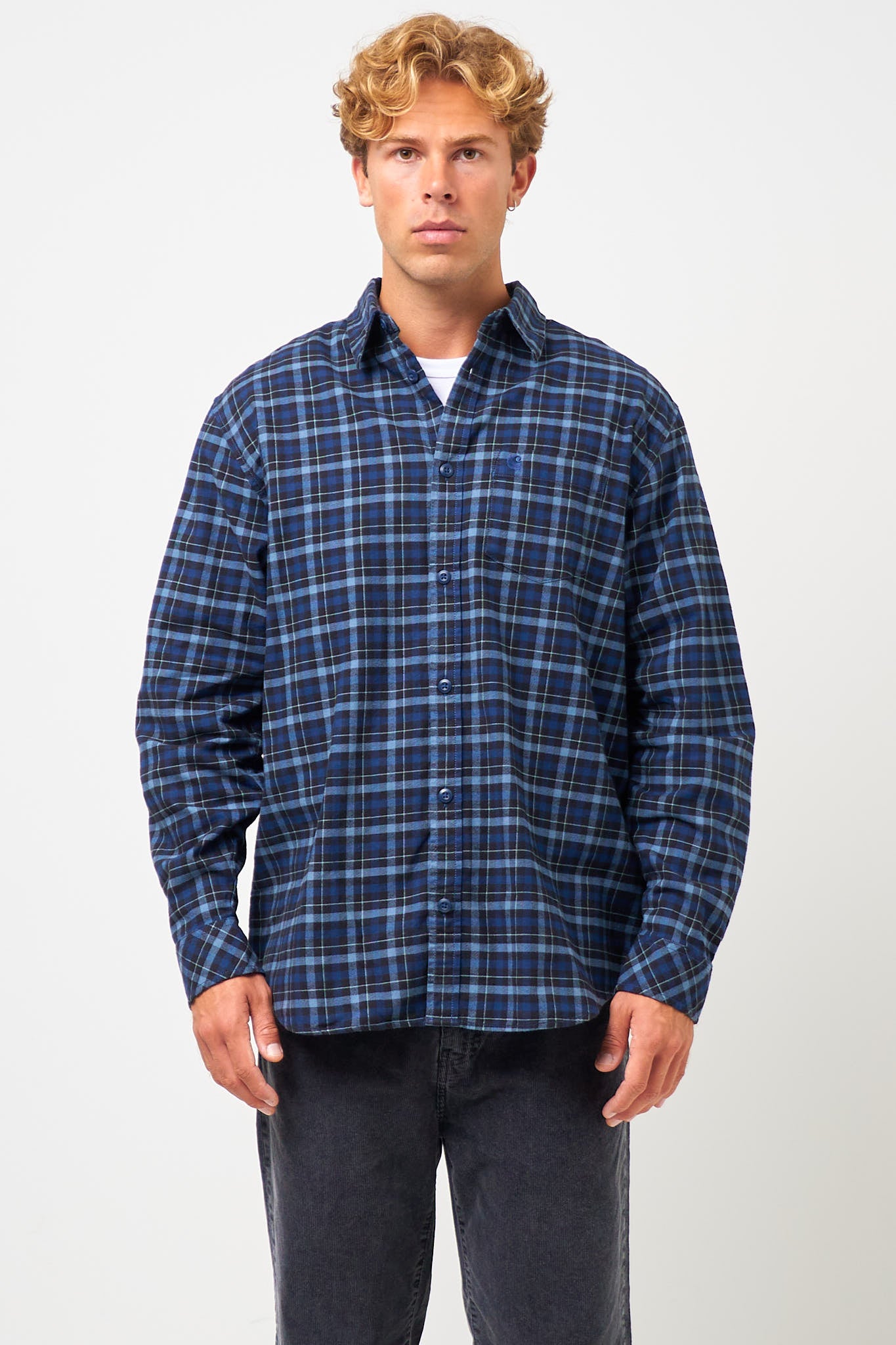 L/S Widmark Shirt Check/Jupiter