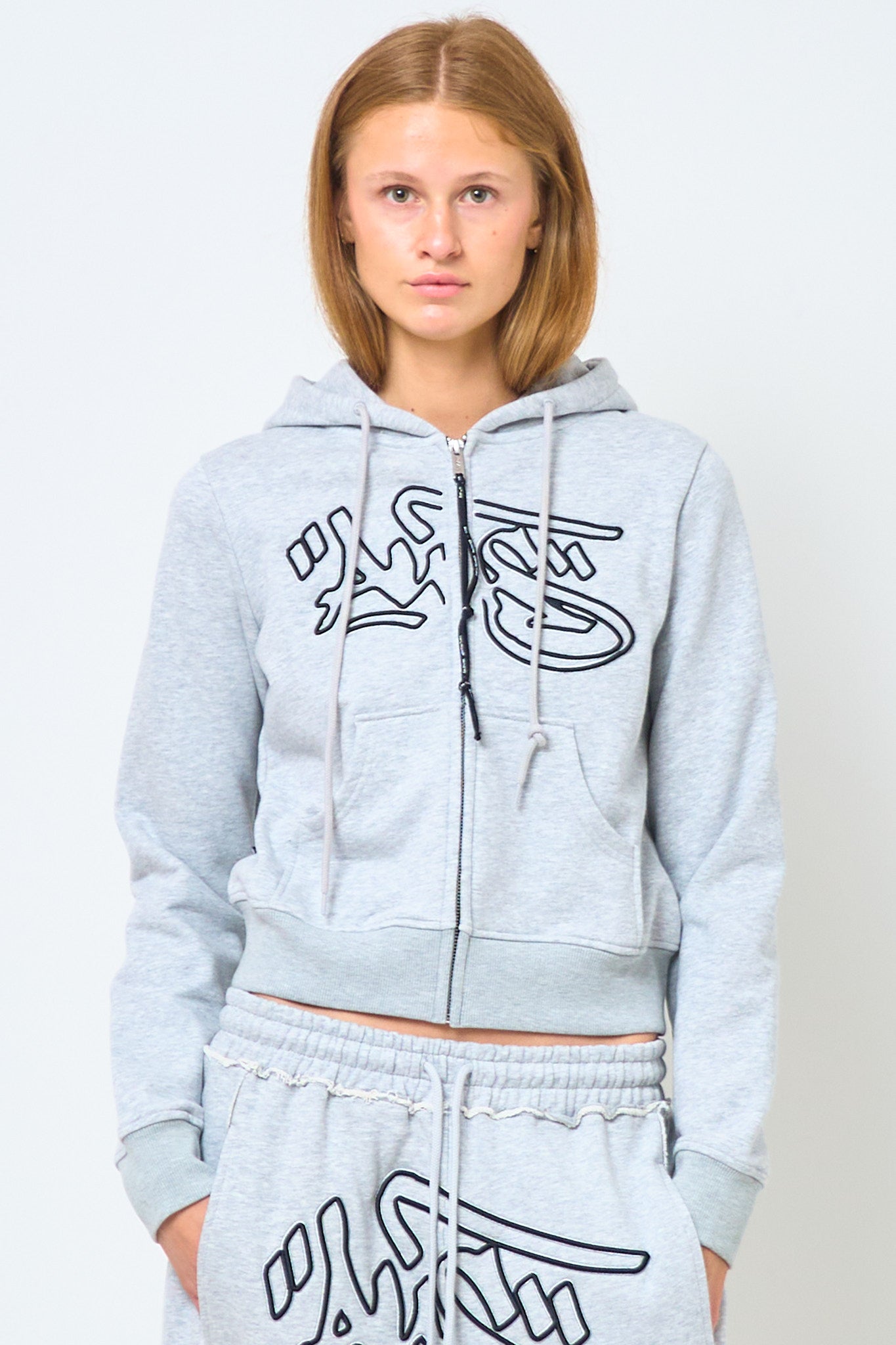 Lauren Tight Fit Hoodie Grey