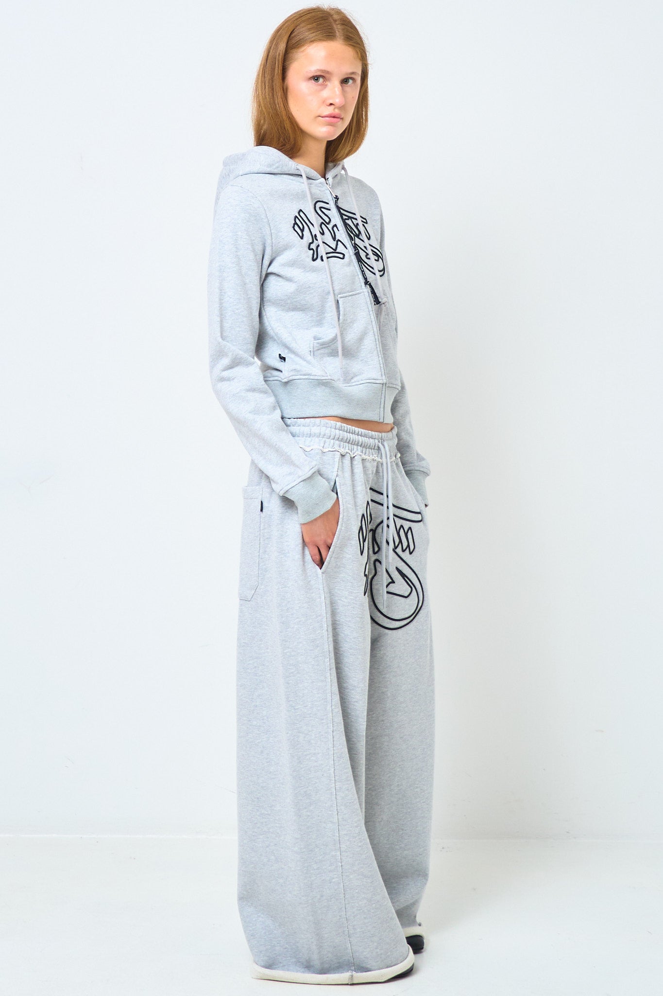 Lauren Tight Fit Hoodie Grey