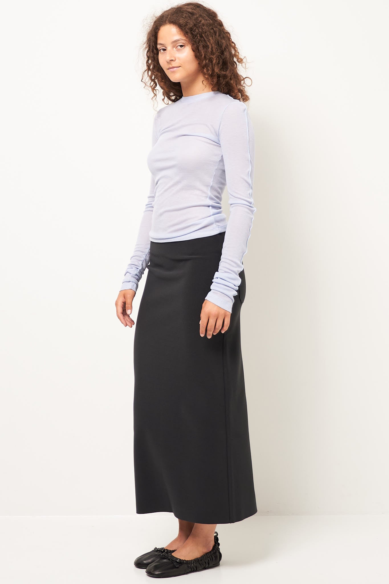 Lay2 H Long Skirt Anthracite