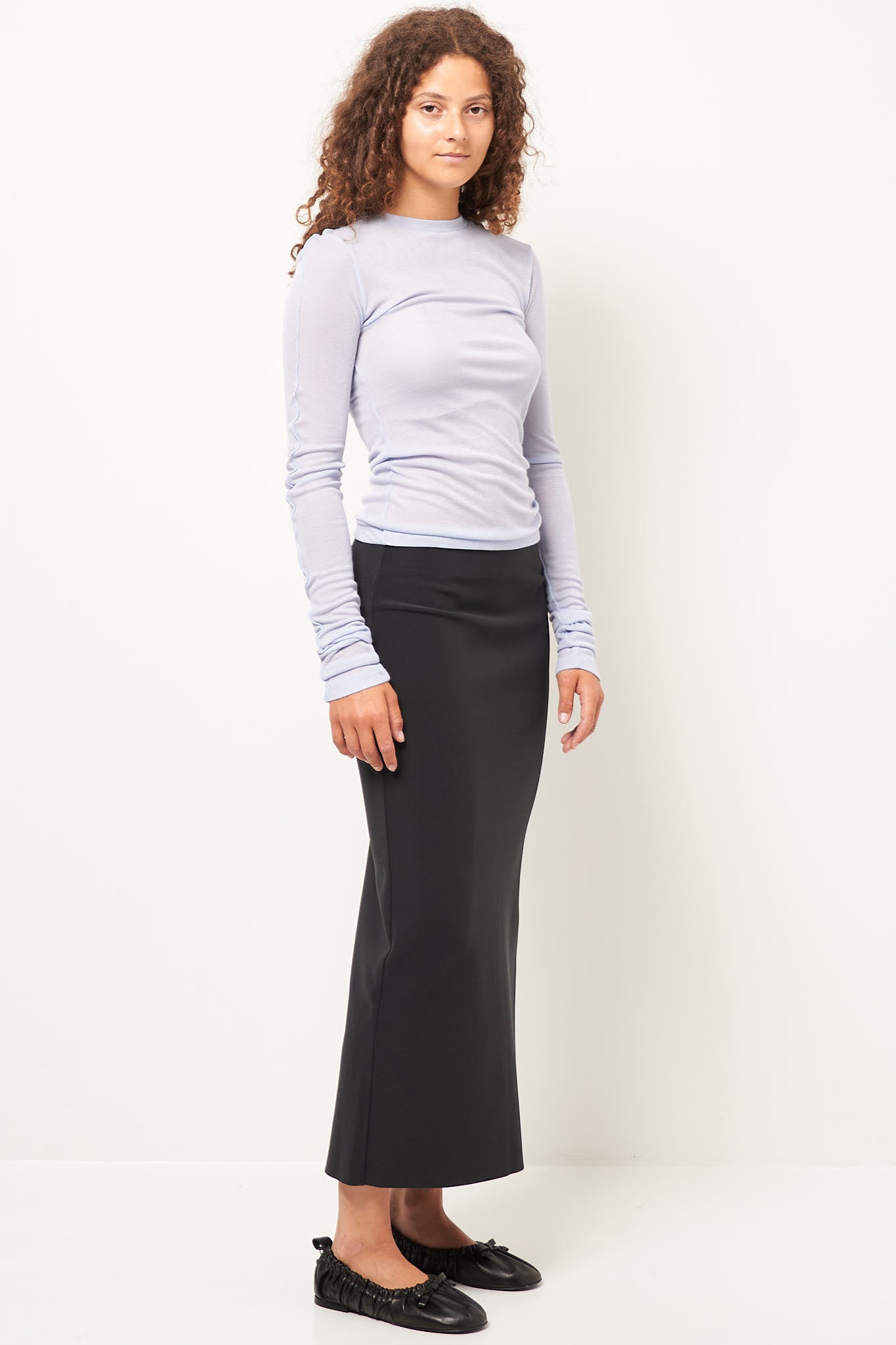 Lay2 H Long Skirt Anthracite