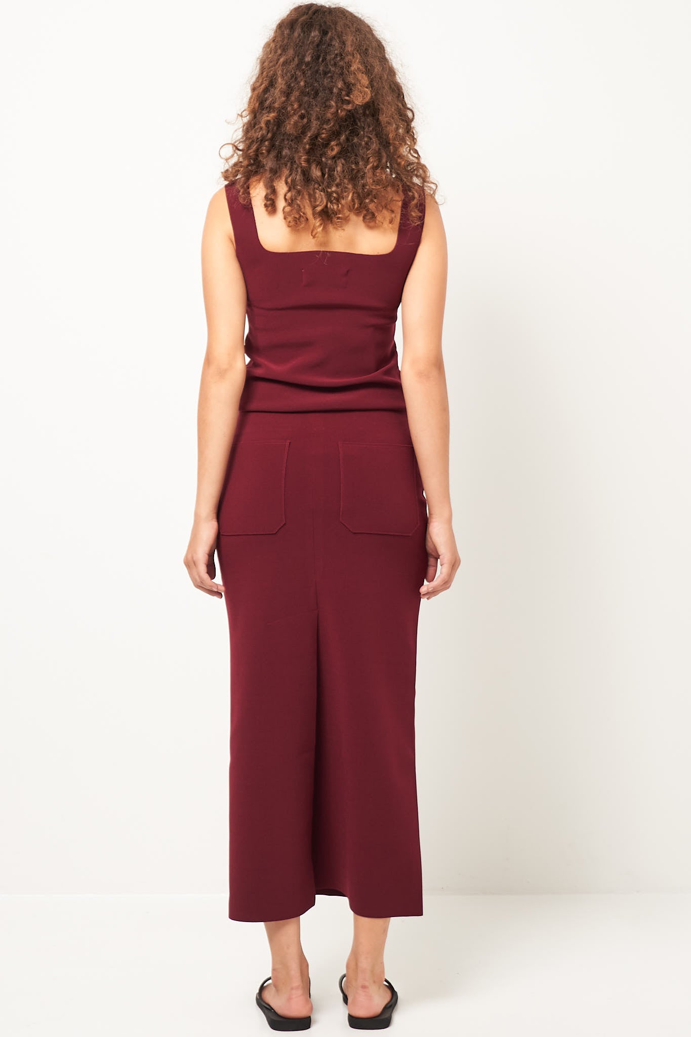 Lay2 H Long Skirt Burgundy