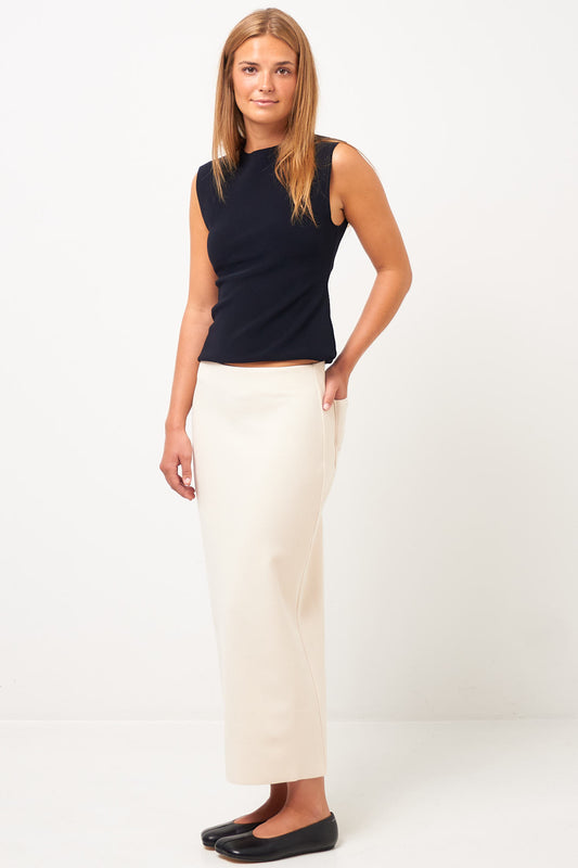 Lay2 H Long Skirt Eggshell