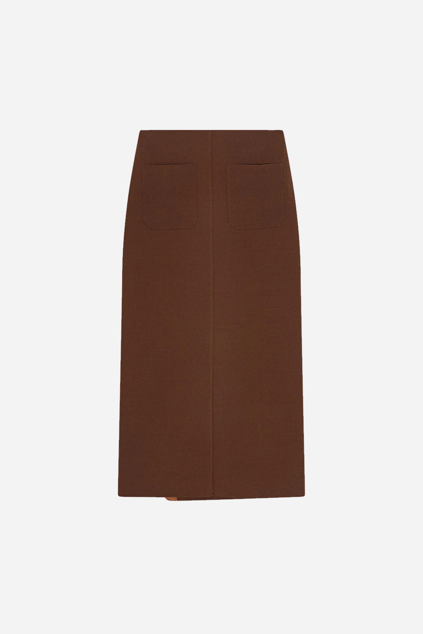 Lay2 Buttoned Wrap Skirt Brick