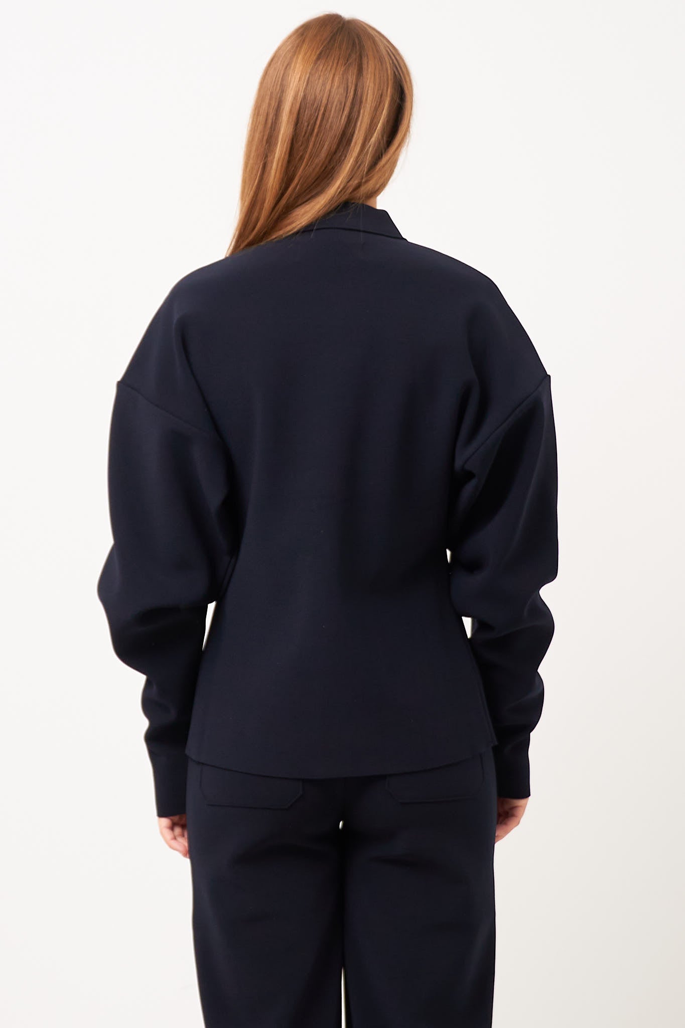 Lay3 Point Collar Cardigan Ink