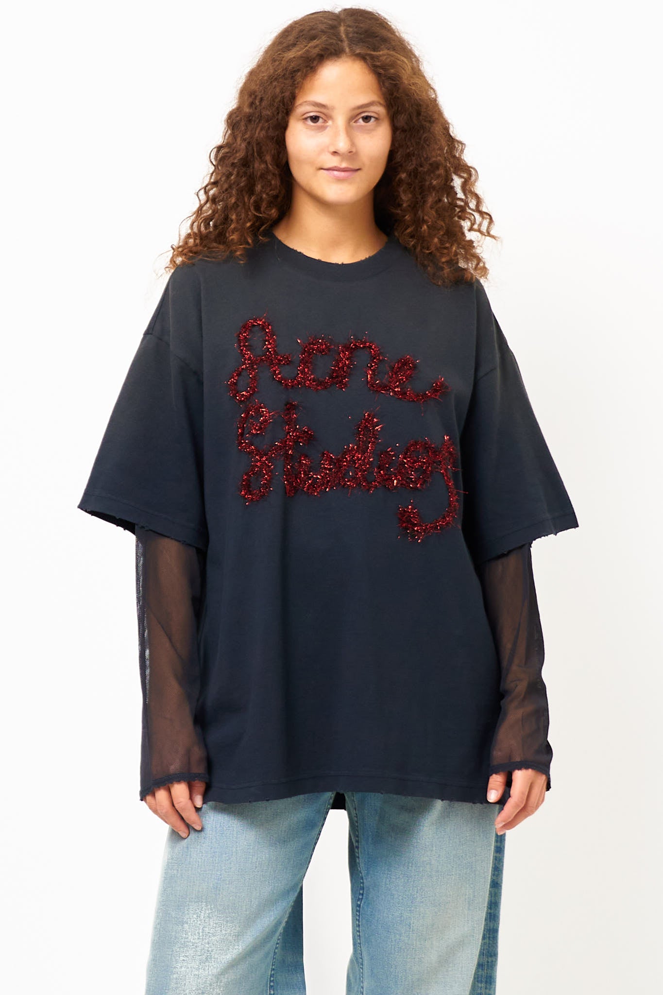 Layered Logo T-shirt Anthracite Grey