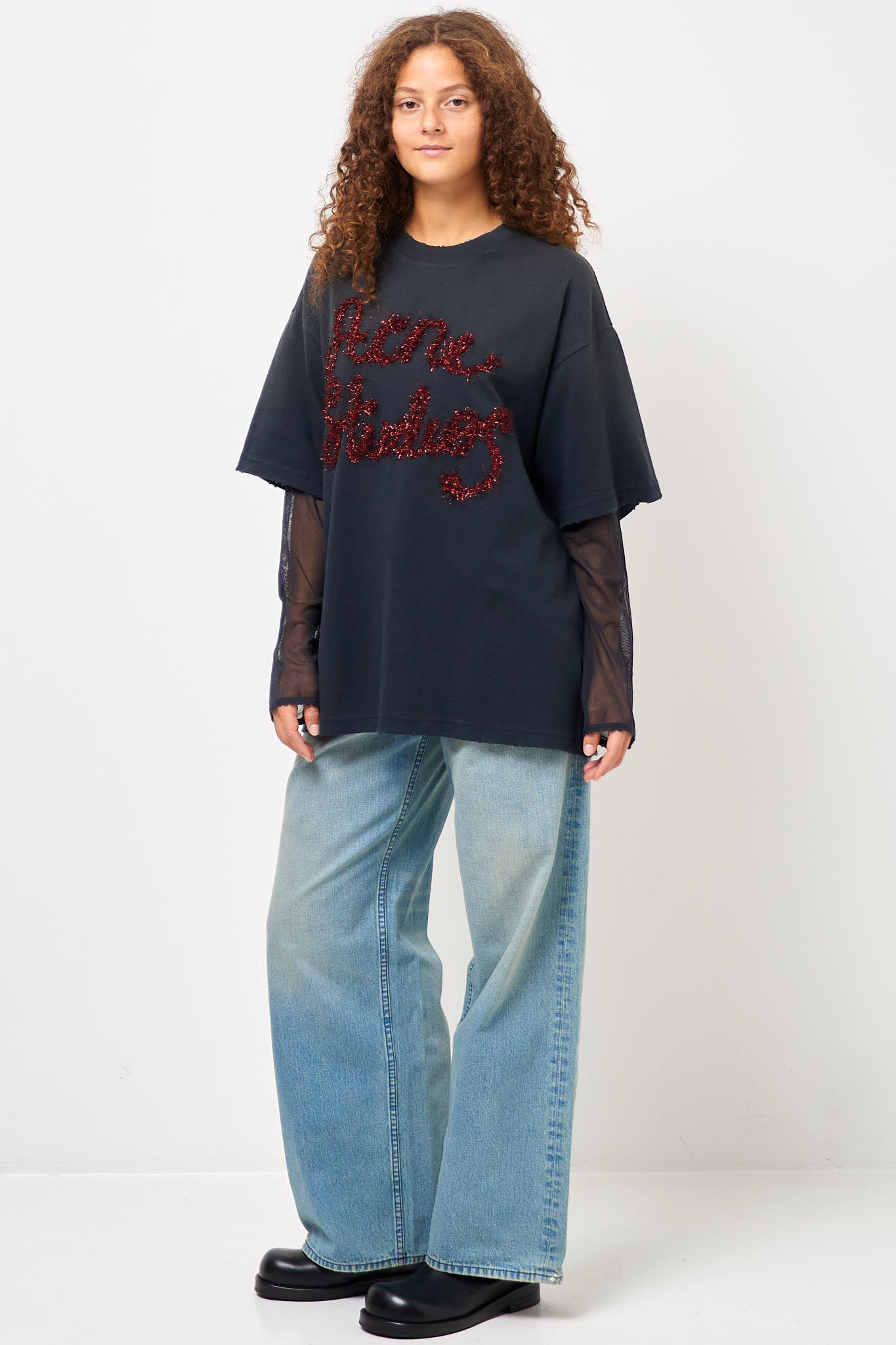 Layered Logo T-shirt Anthracite Grey