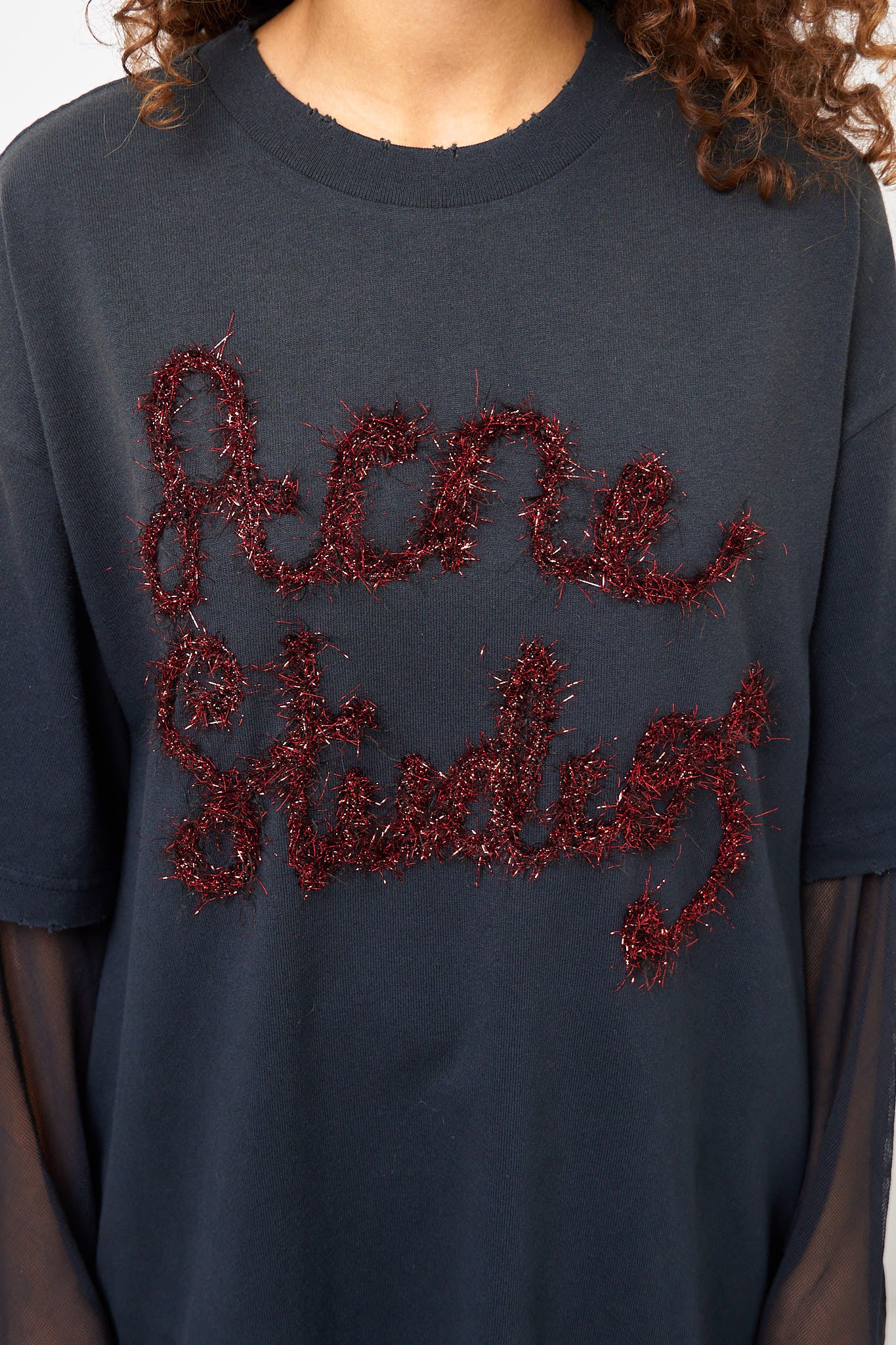 Layered Logo T-shirt Anthracite Grey