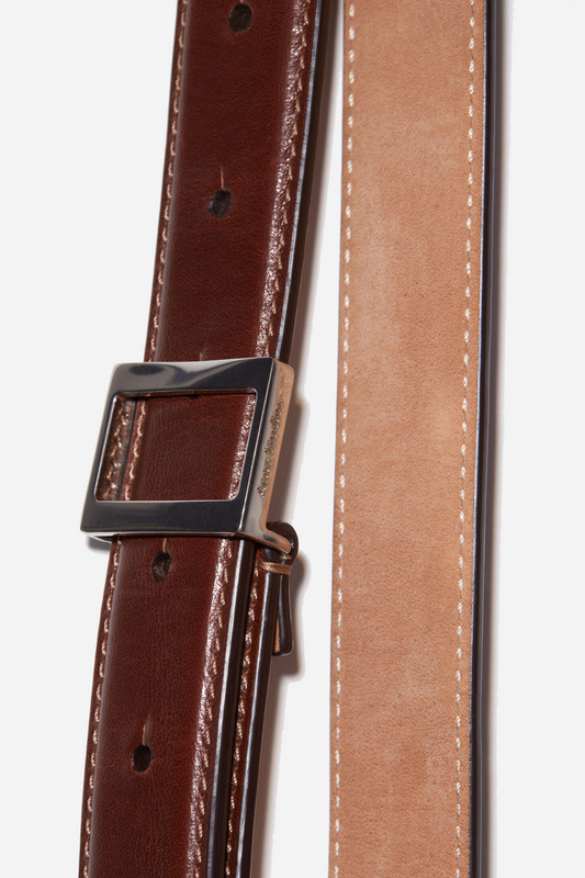 Leather Buckle Belt Brown