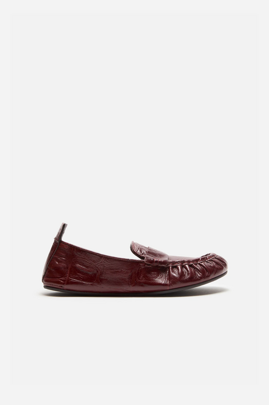 Leather Loafers Burgundy