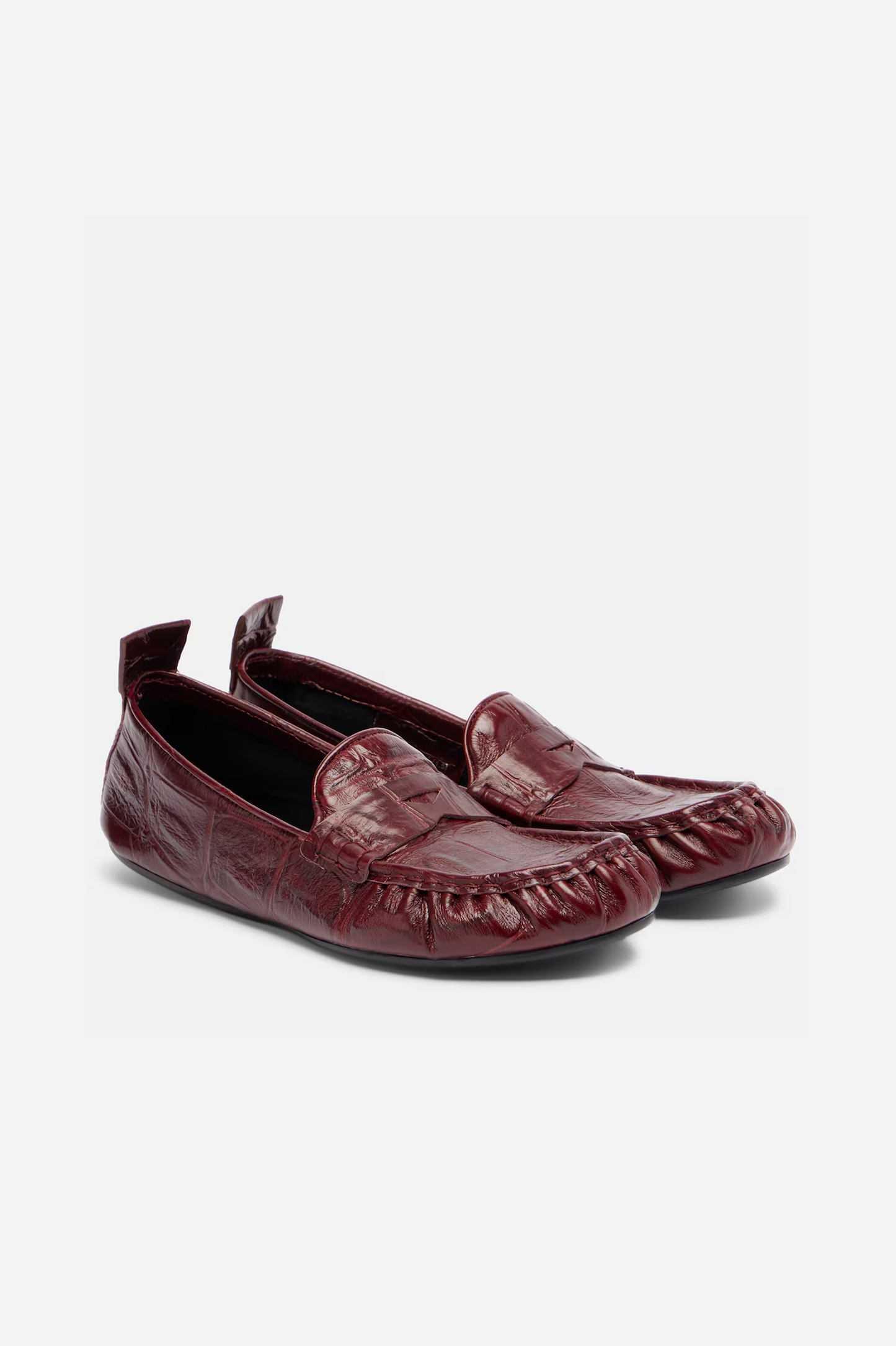 Leather Loafers Burgundy
