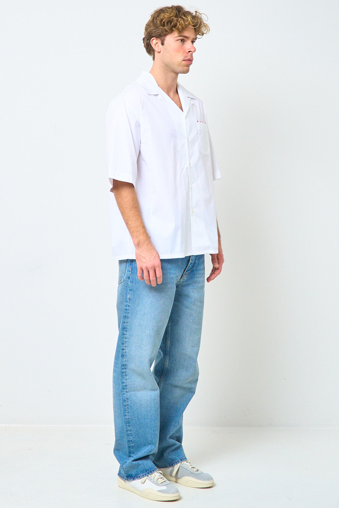 Logo Shirt Organic Poplin Lily White