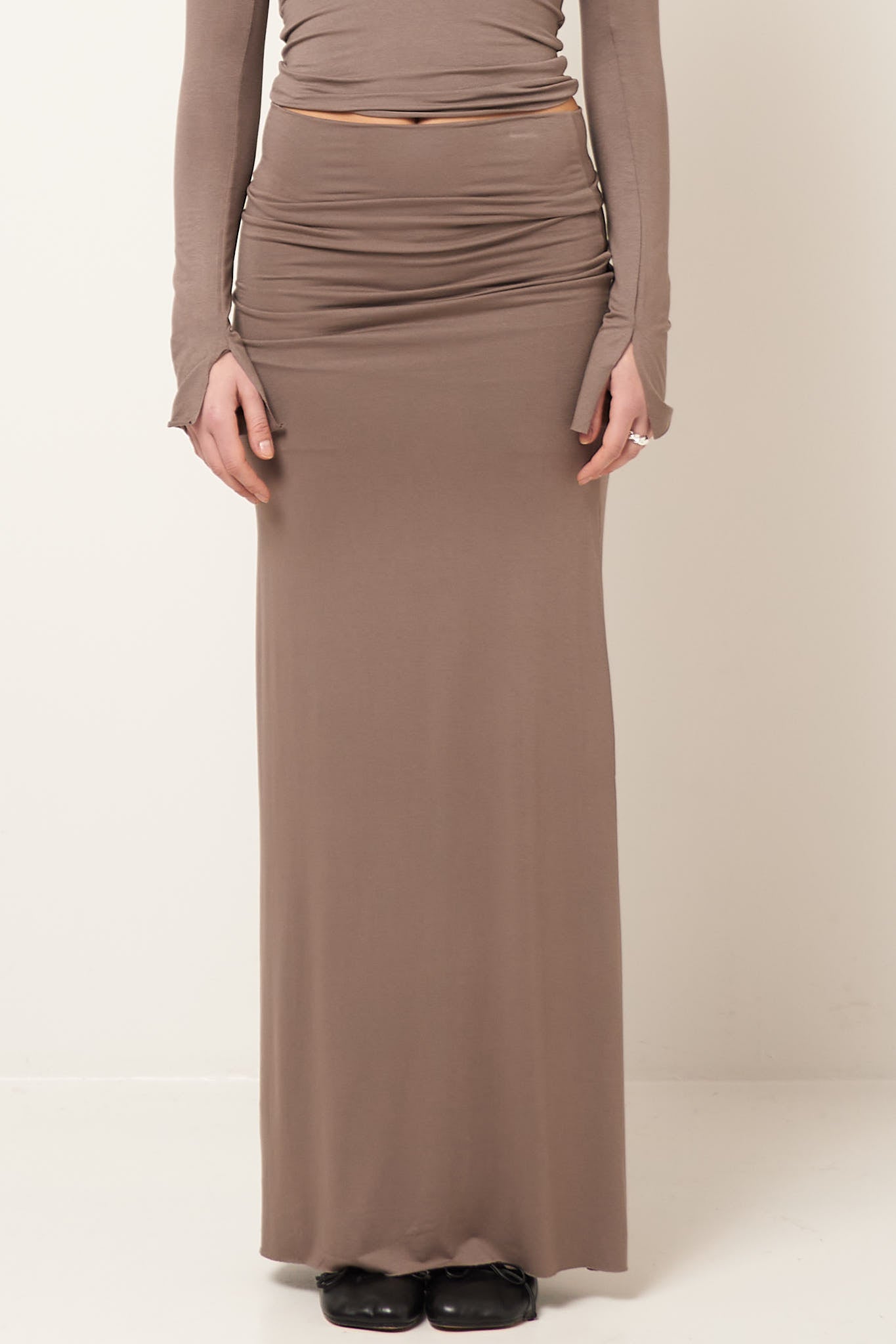 Long Skirt Brown/Grey