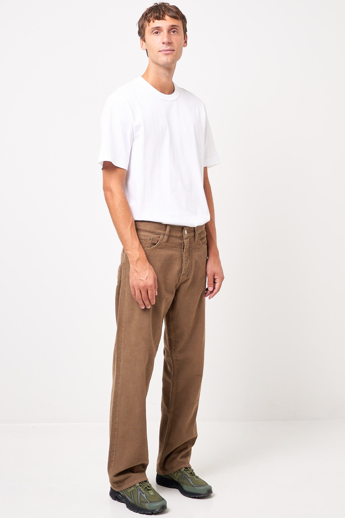Loose Cord Trousers Taupe