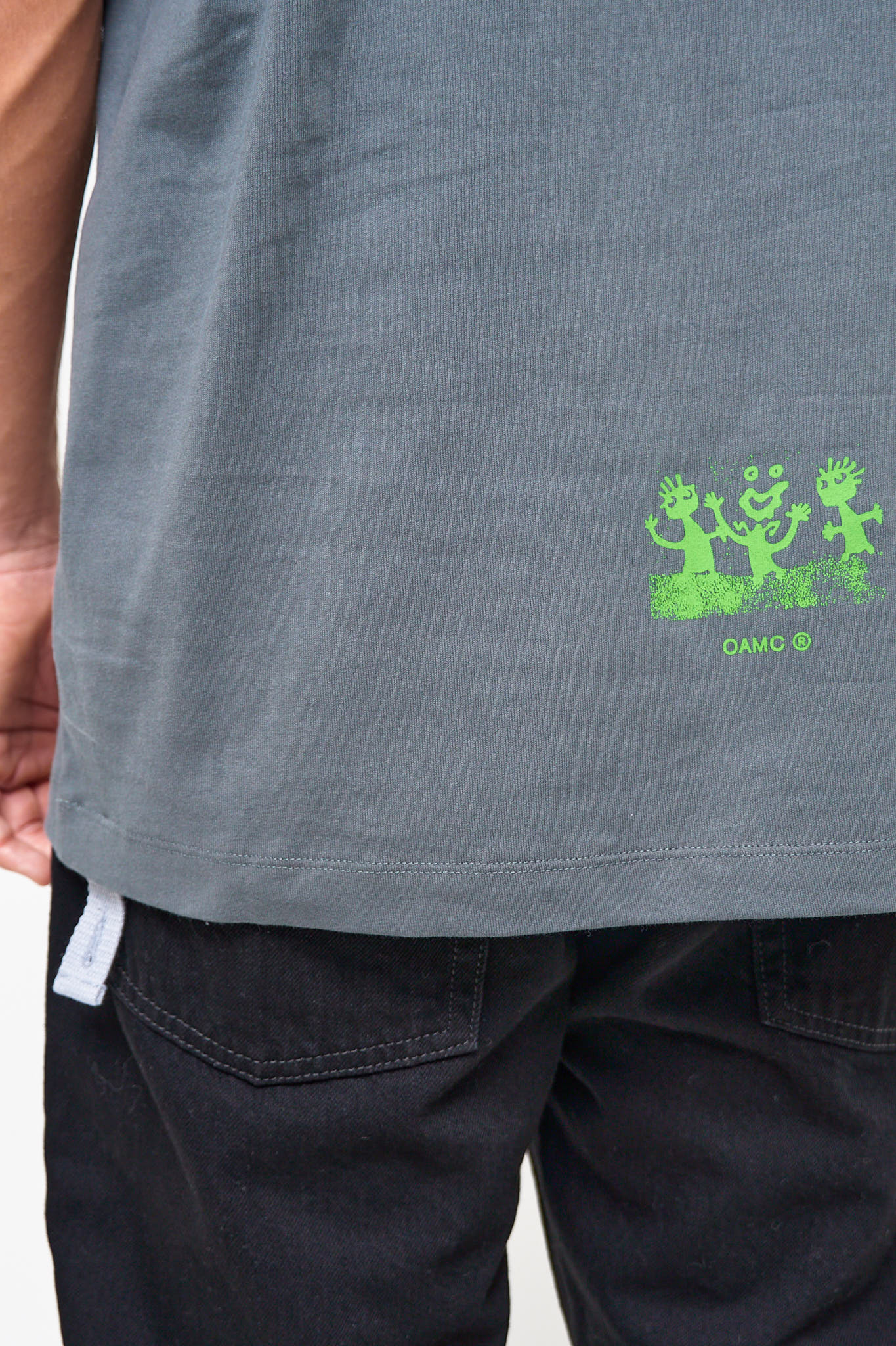 Loose Fit T-Shirt Languages ​​Print Gray