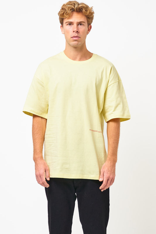 Loose Fit T-Shirt Languages ​​Print Yellow