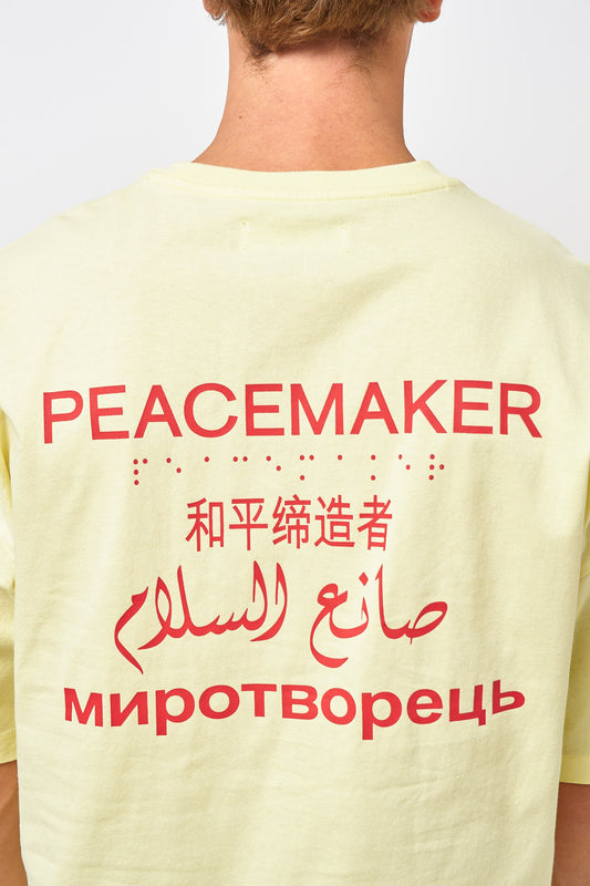 Loose Fit T-Shirt Languages ​​Print Yellow