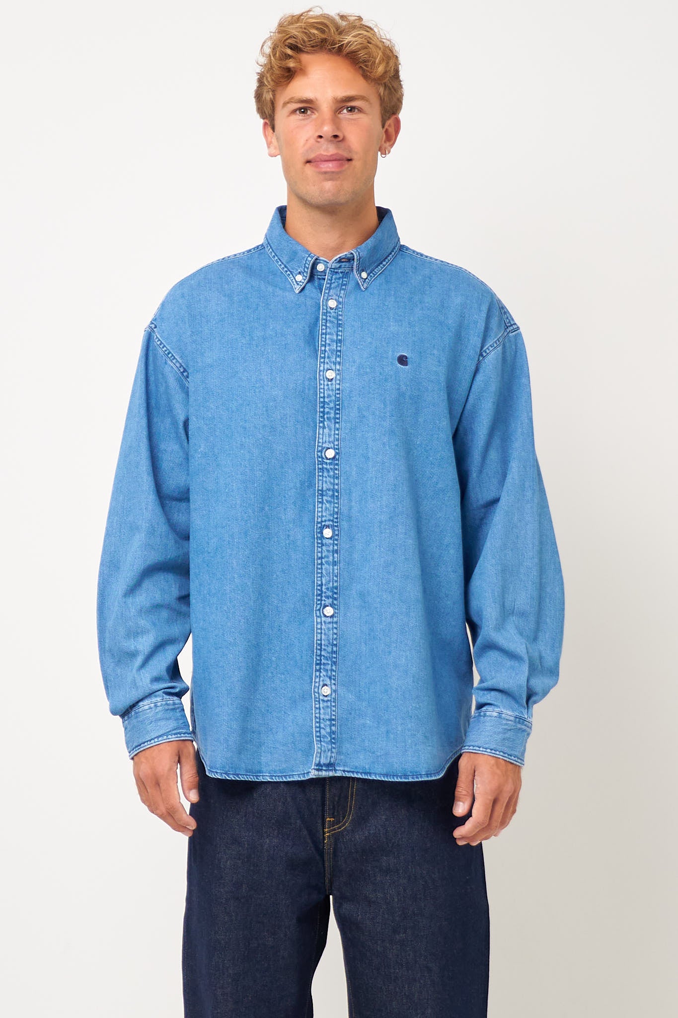 Lucas Shirt Blue Stone Washed