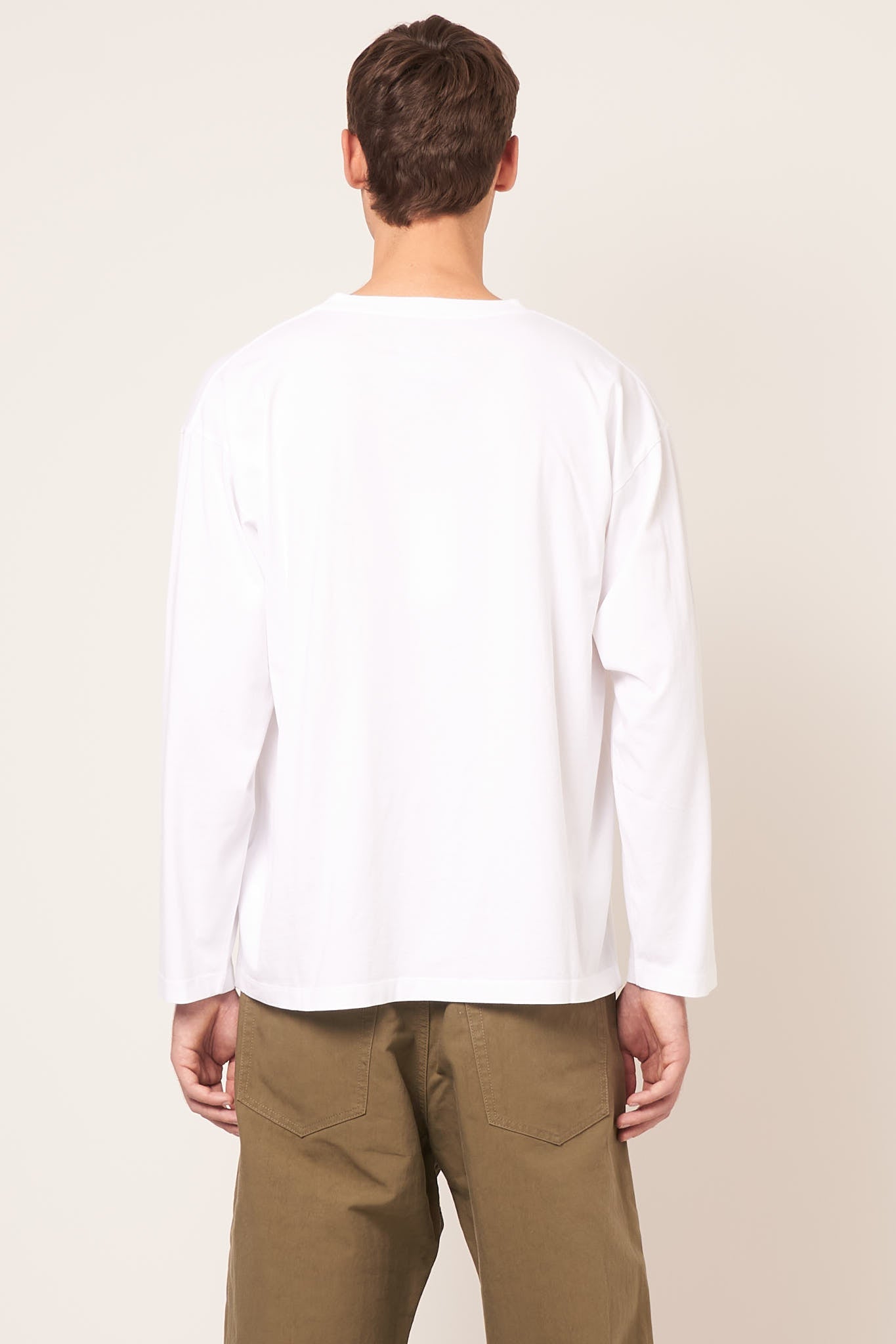 Long Sleeve Label T-Shirt White