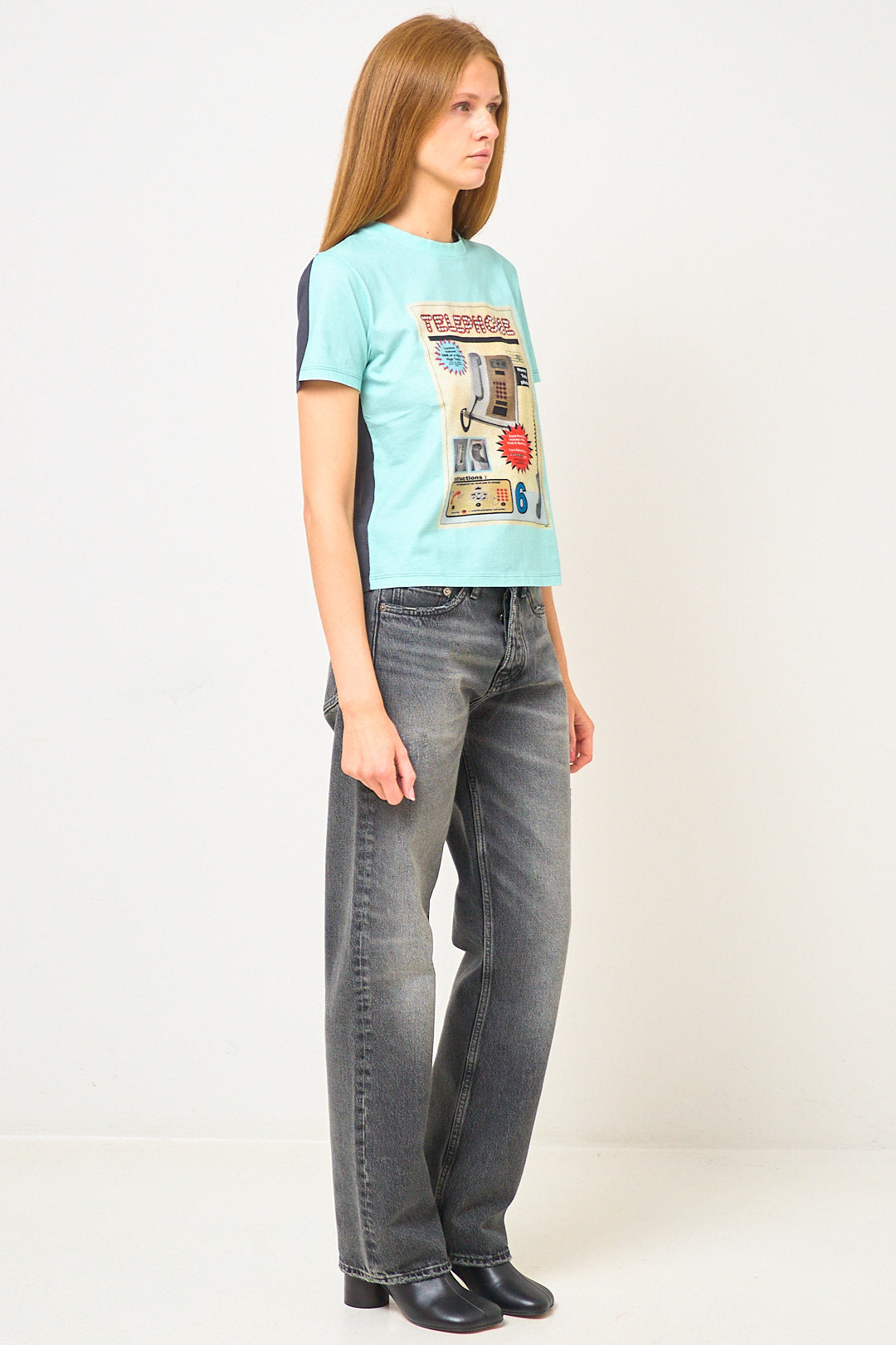 MM6 Telephone T-shirt Turquoise
