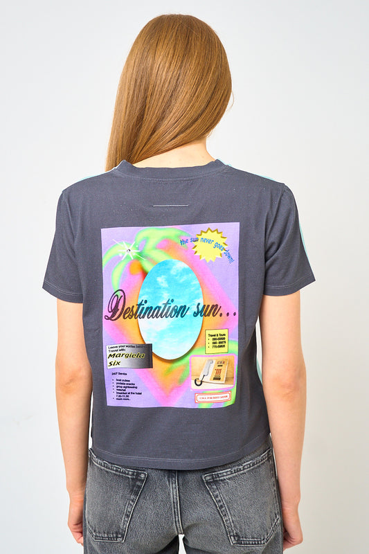MM6 Telephone T-shirt Turquoise