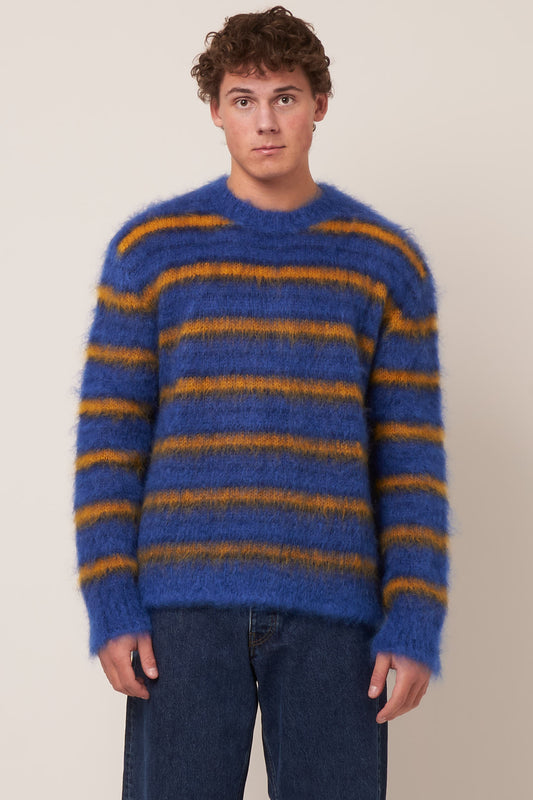 Iconic Stripe Sweater Royal Blue