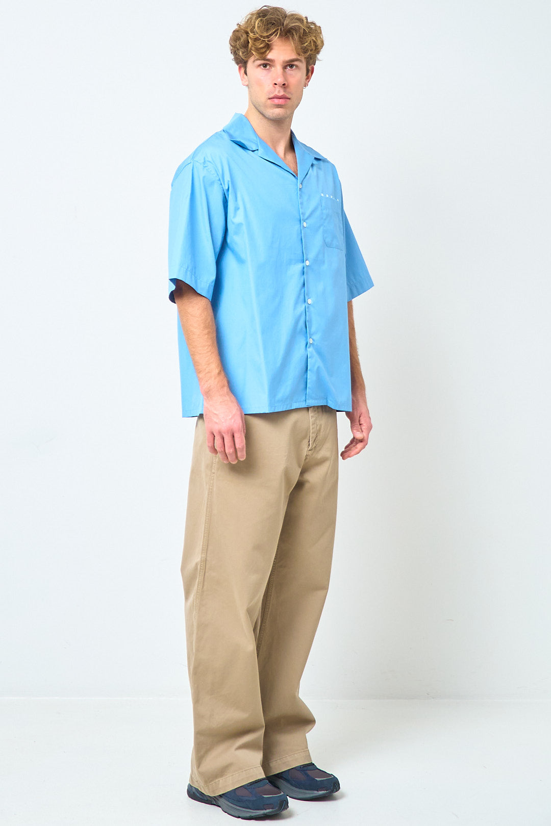 Logo Shirt Organic Poplin Sky