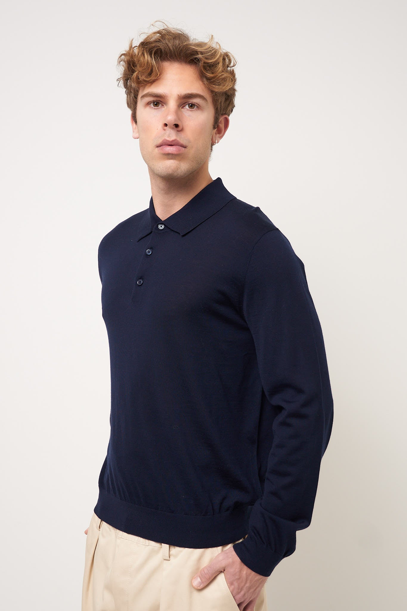 Merino Polo Navy